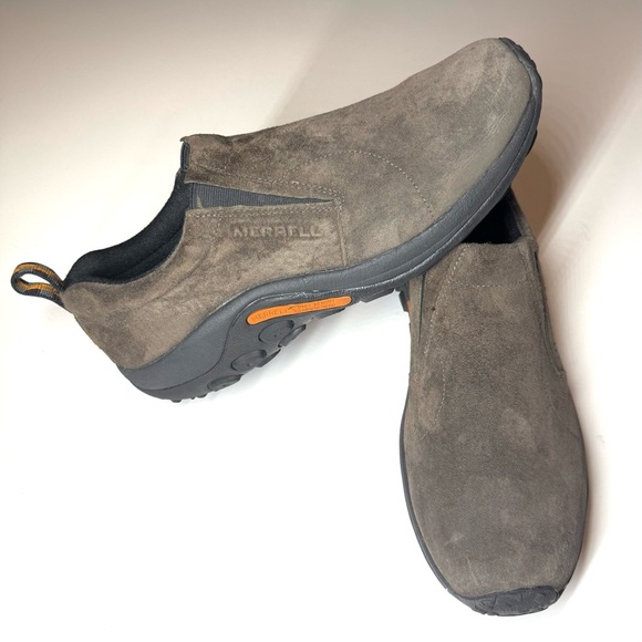 Merrell Men's Jungle Suede Moc Shoes Dark Brown Suede Slip-Ons Size- 13 - Picture 3 of 10